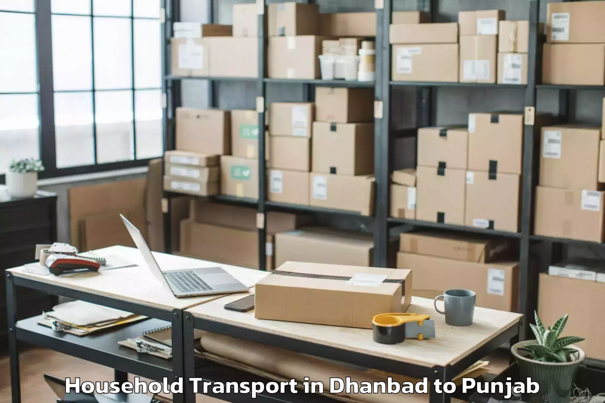 Dhanbad to Sultanpur Lodhi Household Transport Booking